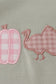 Sage pumpkin turkey applique ruffle dress