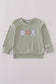 Sage pumpkin turkey applique top