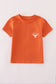 Rust Texas embroidery top