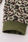 Sage camouflage turkey applique pants set