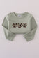 Sage camouflage turkey applique pants set
