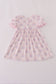 Pink pumpkin embroidery dress