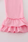 Pink pumpkin embroidery ruffle pants set