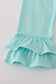 Pink pumpkin print ruffle pants set
