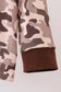 Camouflage duck embroidery ruffle top