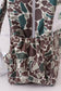 Camouflage fish embroidery canvas backpack