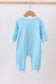 Blue nativity embroidery romper