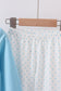 Blue nativity embroidery ruffle dress set