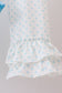 Blue nativity embroidery ruffle dress set