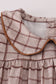 Brown plaid pants set