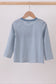 Blue stripe blessed embroidery top