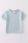 Blue blank basic t-shirt Adult Kids and baby bubble