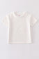 Cream blank basic t-shirt Adult Kids and baby bubble