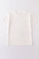 Cream blank basic t-shirt Adult Kids and baby bubble