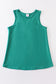 Teal blank basic kids teens adult tank top