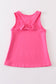 Hot pink blank basic kids teens adult tank top