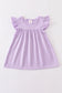 Purple basic ruffle top