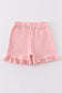 Pink basic ruffle shorts