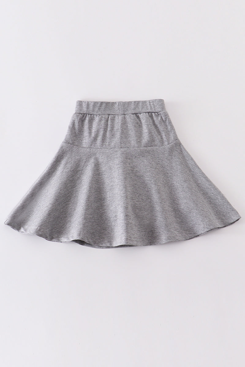 Gray basic skort