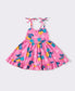 Pink character ruffle dress