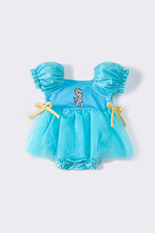 Teal princess tulle bubble