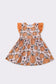 Orange pumpkin ruffle dress