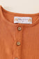 Brown button linen top