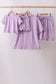 Lavender scalloped mom&me shorts set