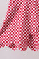 Red checkered bow active dress