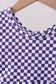 Purple checkered bow active dress