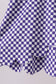 Purple checkered bow active dress