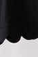 Black scalloped women shorts set