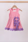 Pink scalloped bow active dress