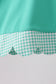 Green scalloped bow active dress