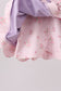Purple scalloped bow active dress