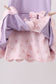 Purple scalloped bow active dress