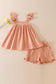 Pink linen 2 pcs swing set