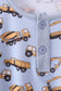 Premium blue excavator print bamboo pants set