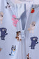Premium blue character print bamboo romper