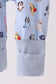Premium blue character print bamboo romper