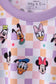 Premium purple character print bamboo pants set