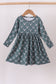Premium forest reindeer print bamboo dress