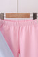 Premium blue stripe bow embroidery pants set