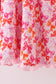 Premium berry blossom bows ruffle bamboo dress