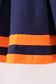 Premium Navy Auburn embroidery ruffle dress