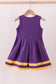Premium Purple LSU Go Team embroidery ruffle dress