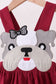 Premium Maroon Georgia bulldog applique dress