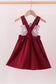 Premium Maroon Georgia bulldog applique dress