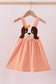 Premium orange Tennessee puppy applique dress