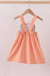 Premium orange Tennessee puppy applique dress